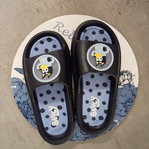 Kids Slide Sandals - Black and Blue
